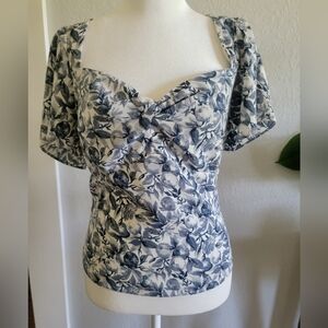 Abercrombie & Fitch Blue Floral Blouse